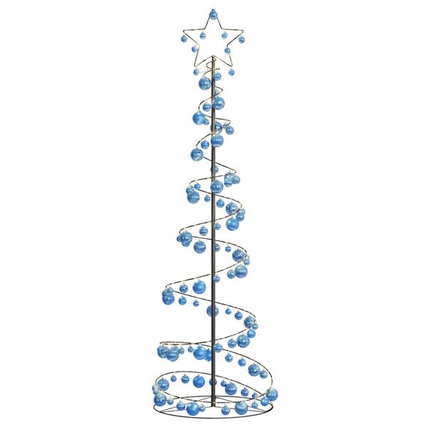 VidaXL LED para &aacute;rbol de Navidad con bolas 120 LED blanco c&aacute;lido 180cm