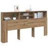 vidaXL Cabecero armario madera roble artisian 200x19x103,5 cm