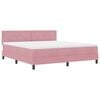 vidaXL Cama tipo Box Spring con colch&oacute;n Rosa 180 x 200 cm Terciopelo