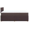 vidaXL Cama box spring con colch&oacute;n tela marr&oacute;n oscuro 120x190 cm
