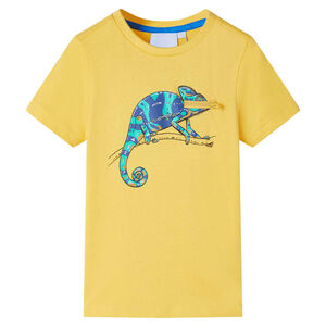 vidaXL Camiseta infantil de manga corta ocre claro 104
