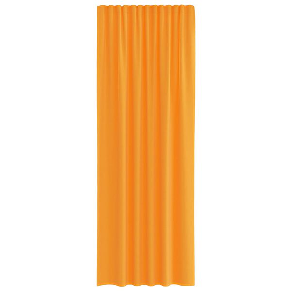 vidaXL Cortinas de gasa con bolsillos para varillas 2 uds. naranja