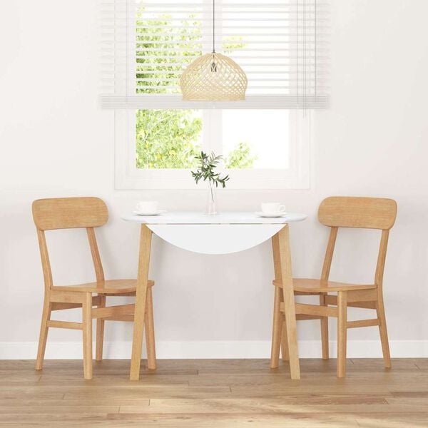 vidaXL Sillas de comedor 2 unidades madera maciza de caucho