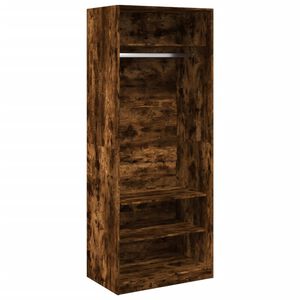 vidaXL Armario madera de ingenier&iacute;a color roble ahumado 80x50x200 cm