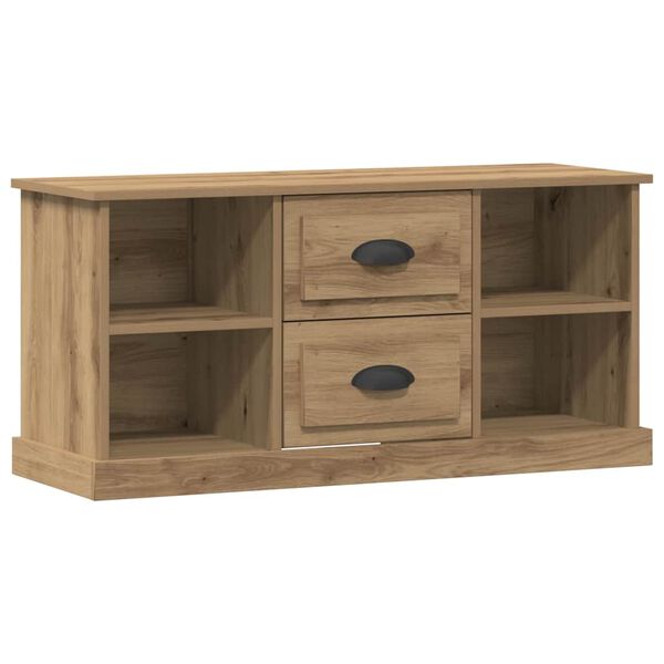 vidaXL Gabinete de TV con caj&oacute;n Roble artesanal 99,5 x 35,5 x 48 cm