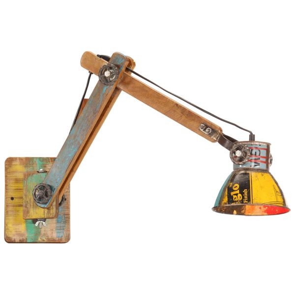 vidaXL L&aacute;mpara de pared estilo industrial redonda multicolor E27