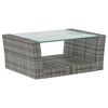 vidaXL Set de muebles de jardín 8 pzas y cojines ratán sintético gris