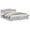 vidaXL Estructura de cama con caj&oacute;n Gris Concreto 180 x 200 cm