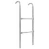 vidaXL Escalera de cama el&aacute;stica de 2 pelda&ntilde;os acero plateado 72 cm (apto para 65 cm de alto)