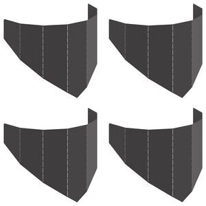 vidaXL Borde de C&eacute;sped 4 uds. 100 x 45 cm Acero Negro