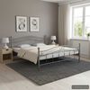 vidaXL Estructura de cama de metal gris 200x200 cm