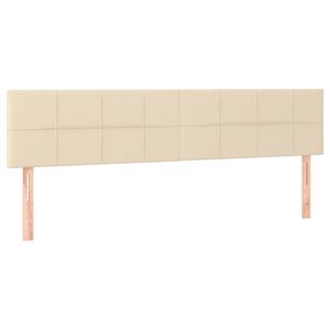 vidaXL Cabeceros tela crema 160x5x78/88 cm