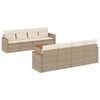 vidaXL Set de sof&aacute;s de jard&iacute;n 9 pzas con cojines rat&aacute;n sint&eacute;tico beige