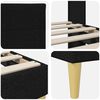vidaXL Estructura de cama con cabecera Negro 90 x 190 cm tela