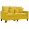 vidaXL Sof&aacute; de 2 plazas terciopelo amarillo 120 cm