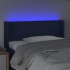 vidaXL Cabecero con LED de tela azul 83x16x78/88 cm