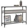 vidaXL Mesa consola estante madera ingenier&iacute;a Sonoma gris 100x29x75 cm