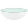 vidaXL Lavabo de vidrio templado blanco 35x12 cm