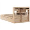vidaXL Estructura de cama sin colch&oacute;n madera maciza de pino 135x190 cm