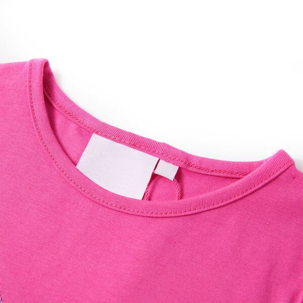 Camiseta infantil de manga casquillo rosa oscuro 128