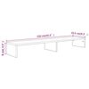 vidaXL Soporte para pantalla madera contrachapada negro 110x23,5x9 cm