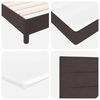 vidaXL Cama box spring con colch&oacute;n Marr&oacute;n Oscuro 140 x 190 cm tela