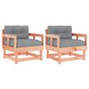 vidaXL Sillones de jard&iacute;n y cojines 2 uds madera maciza abeto Douglas