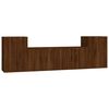 vidaXL Set de muebles para TV 4 pzas madera contrachapada marr&oacute;n roble