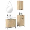 vidaXL Juego de muebles de ba&ntilde;o con caj&oacute;n 3 pcs Roble Sonoma