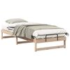 vidaXL Estructura de cama Marr&oacute;n 90 x 220 cm Madera de pino macizo