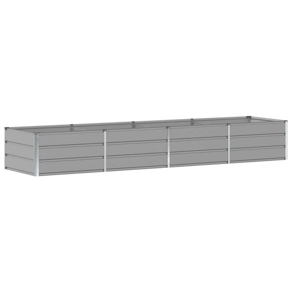 vidaXL Jardinera Gris Claro 320 x 80 x 45 cm Acero