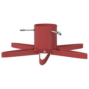 vidaXL Soporte para &Aacute;rbol de Navidad Rojo 50 x 50 x 15,5 cm Acero