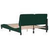 vidaXL Estructura cama sin colch&oacute;n terciopelo verde oscuro 140x190 cm