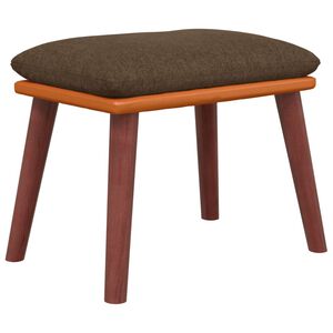 vidaXL Reposapi&eacute;s tela y cuero sint&eacute;tico marr&oacute;n 45x29,5x35 cm