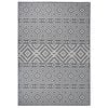 vidaXL Alfombra de exterior de tejido plano rayas azules 160x230 cm