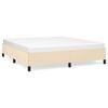vidaXL Cama sin colch&oacute;n tela color crema 160x200 cm