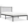 vidaXL Estructura cama sin colch&oacute;n con cabecero metal negro 100x200 cm