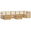 vidaXL Conjunto de sof&aacute;s de exterior 8 uds. Blanco
