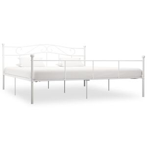 vidaXL Estructura de cama sin colch&oacute;n metal blanco 180x200 cm