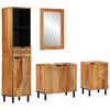 vidaXL Juego de Muebles de Ba&ntilde;o 4 uds. Natural 38 x 33 x 160 cm