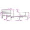 vidaXL Estructura de cama 2 pcs Marr&oacute;n cera Madera de Pino Macizo