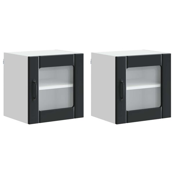 vidaXL Mueble de Cocina 2 pcs Negro 40 x 31 x 40 cm