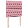 vidaXL Estructura de cama otomana colchones terciopelo rosa 100x200cm