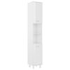 vidaXL Armario de ba&ntilde;o madera contrachapada blanco brillo 30x30x179 cm