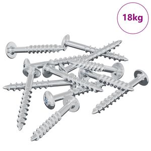 vidaXL Tornillo 7792 pcs Plateado 9,8 x 35 mm Hierro