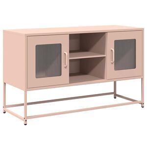 vidaXL Mueble para TV de acero rosa 100,5x39x60,5 cm
