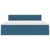 vidaXL Cama con almacenamiento Azul Oscuro 200 x 200 cm Terciopelo
