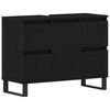 vidaXL Gabinete de Ba&ntilde;o con caj&oacute;n Roble Negro 80 x 33 x 60 cm