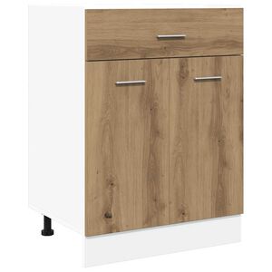 vidaXL Mueble bajo con caj&oacute;n "Lyon" roble artesanal, 60 x 46 x 81,5 cm, madera de ingenier&iacute;a
