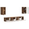 vidaXL Conjunto de mueble de TV Montaje en la pared 5 pcs Madera vieja